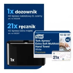Starter Pack H2: Ręcznik 100297 + Dozownik Xpress 552208